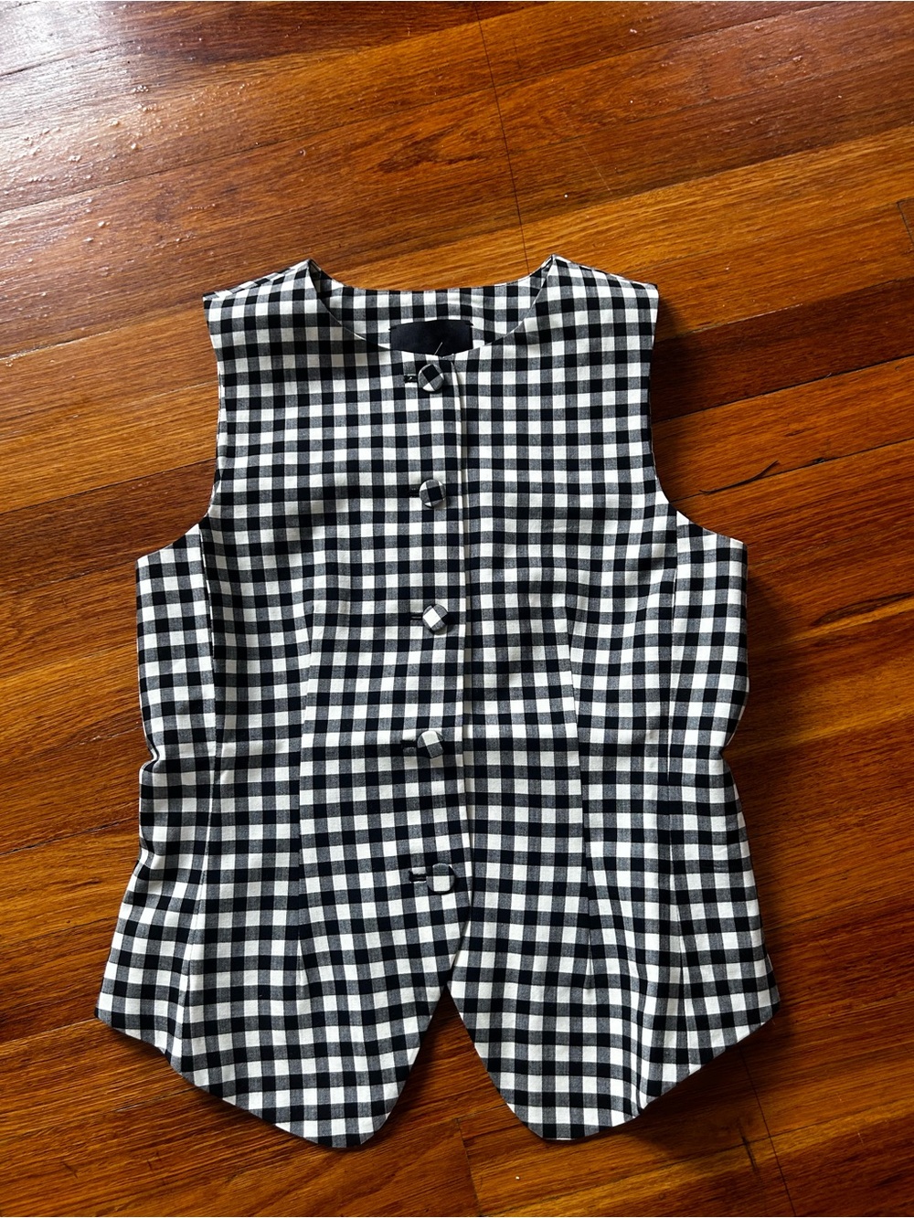 Madewell Black and White Gingham Shirt sz 2 NWT